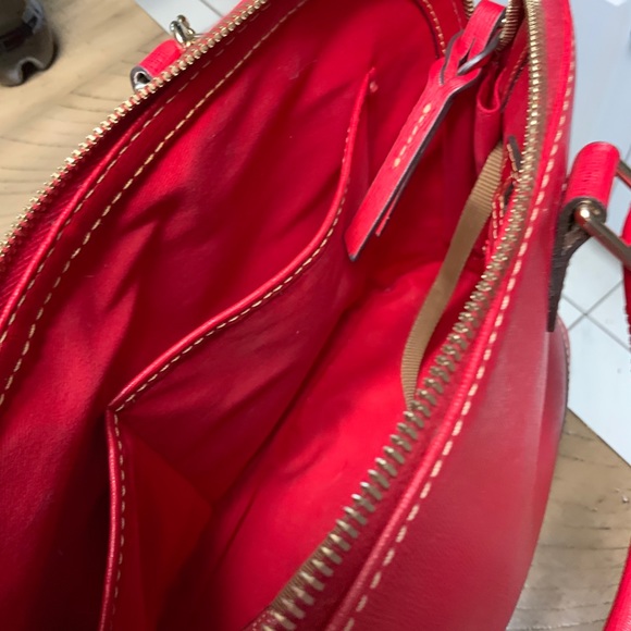 Dooney&Burke SET red domed leather purse & wallet - Picture 10 of 14